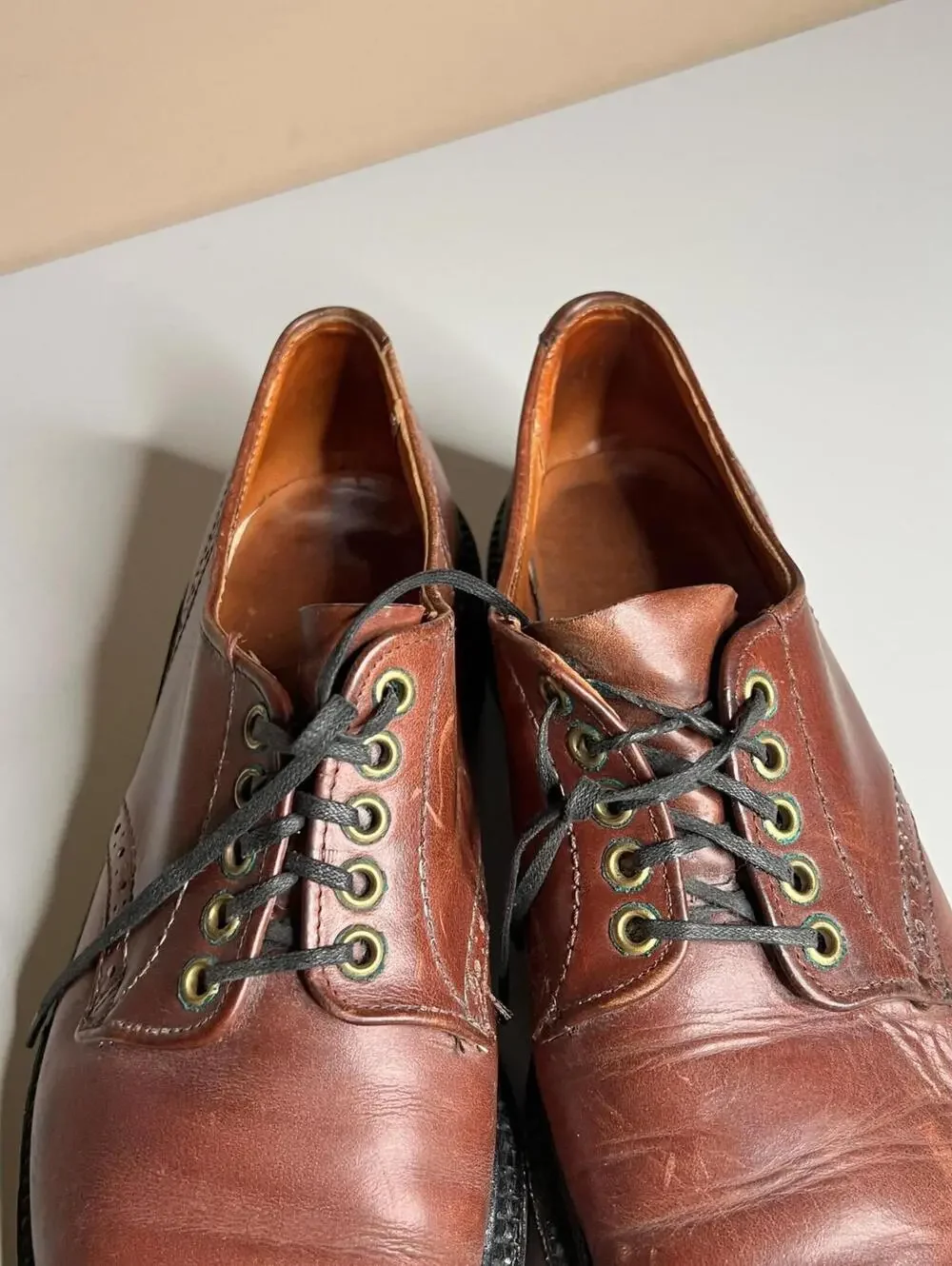 L.L.Bean‎ Shoes Mens 9.5 Brown Leather Derby Oxford Dress Lace Up 55061J
